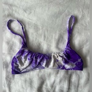Frankie’s Bikinis | Purple Tie-Dye Bikini Top